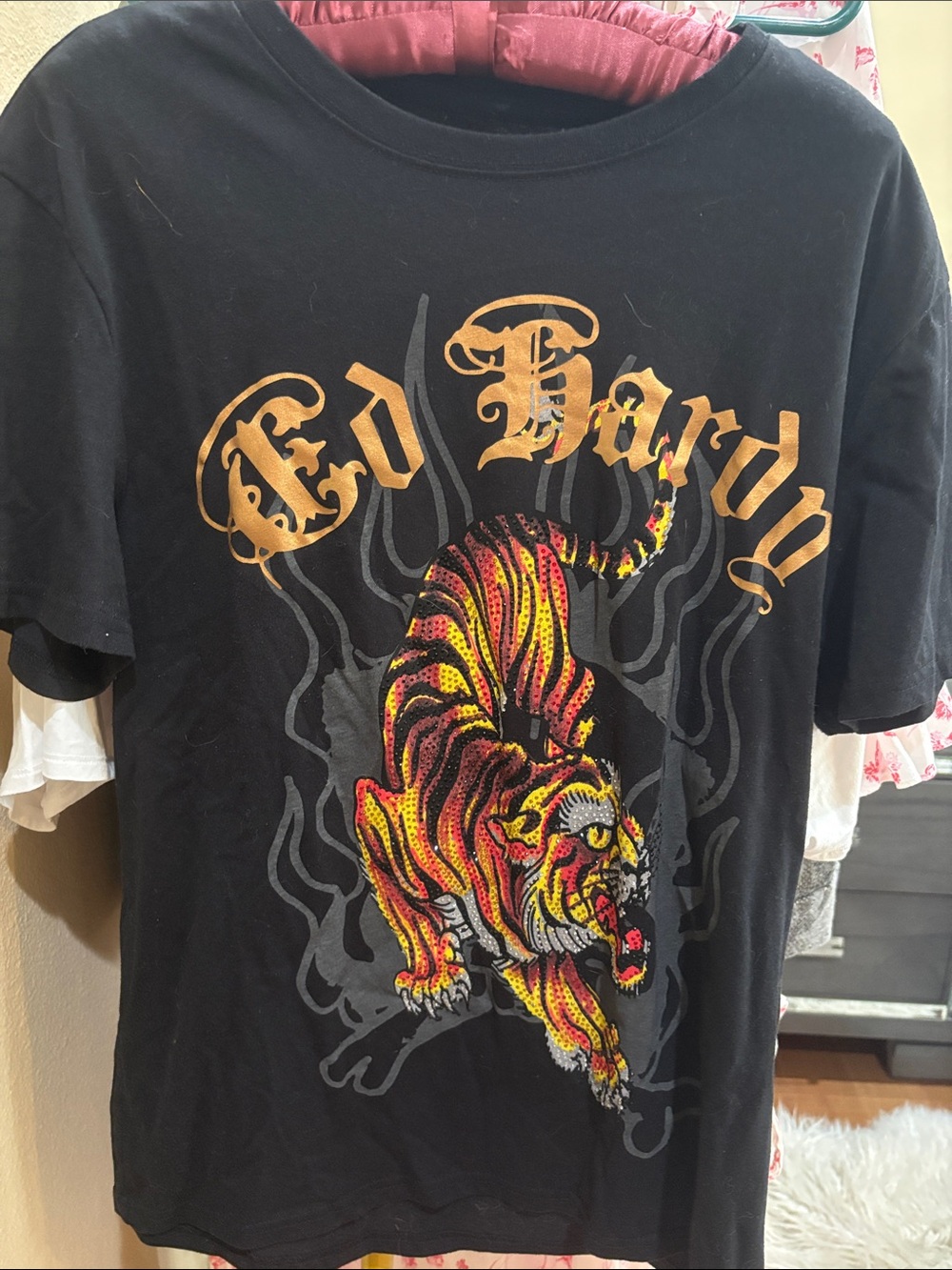 Ed Hardy Black Graphic Tiger Tee